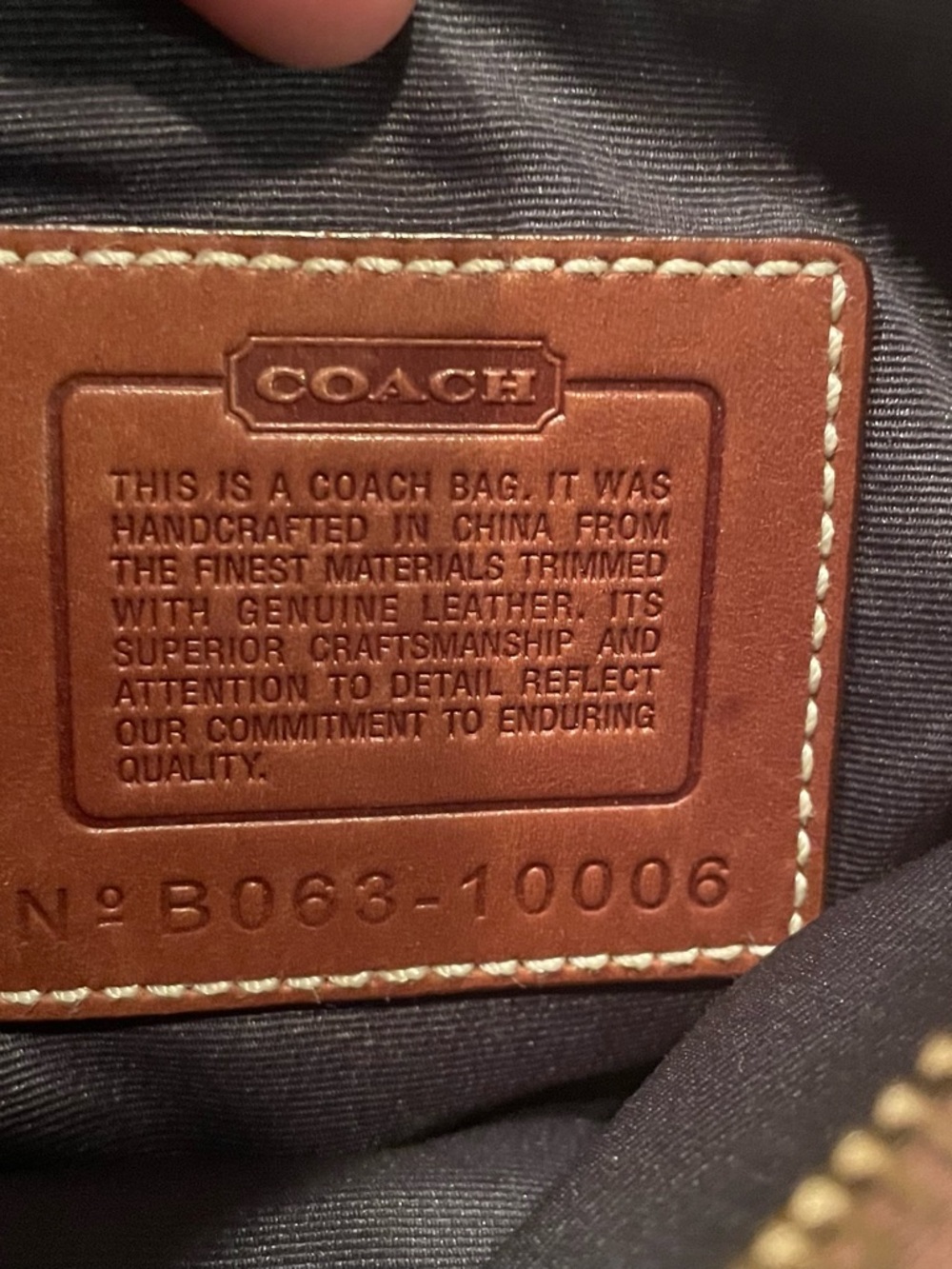 Coach Patchwork Crossbody Bag in Blue, Silver & Tan - Picture 6 of 6